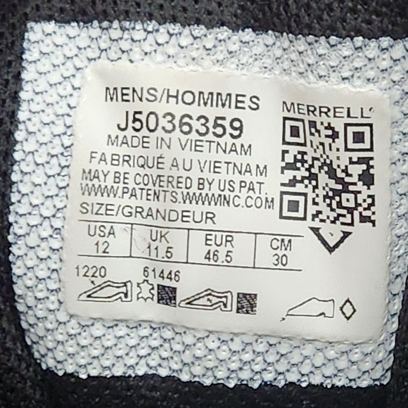 Merrell Bryce Kinetic Fit Hiking Shoes - Beluga Men's Size 12 - Picture 9 of 9